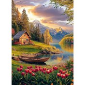 Resim 1 Adet 30*40cm/11.8*15.8in, Tam Matkaplu Yuvarlak Elmas Boyama Seti, Manzara Tasarımlı Tuval Sanatı, Yatak Odası ve Oturma Odası için Mozaik Duvar Dekoru, Yetişkinler İçin Başlangıç Dostu At Resmi, Çerçevesiz Ev Dekorasyonu Hediyesi, Kristal Taşlı Tablo Seti, Yılbaşı Yeni Yıl Hediyesi 