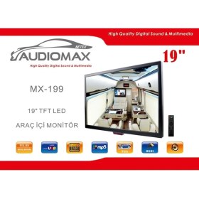 Resim Audiomax 19" 49 Ekran 12V Full HD Karavan - Tekne - Yat LED Monitör TV 
