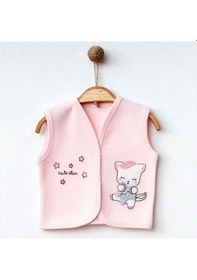 Resim Ekebaby Cute Star Lüks Kapitone Yelek 44116 Pembe 