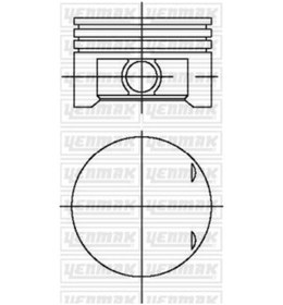Resim YENMAK 39-03969-000 Piston+Segman Std ( Npr Segmanli ) 75.00Mm (Honda: CIVic 1.6 Vtec 01-06 D16 75 Mm) 3903969000 (WM894763) (Fiyat:4 Adet İçindir) 