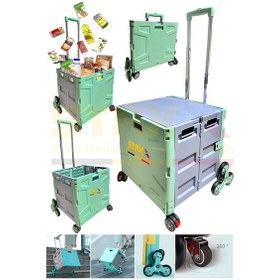 Resim Staxx Çıkabilen Katlanır Fonksiyonlu Yük Paket Koli Taşıma Araba 
