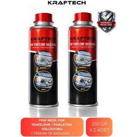 Resim Kraftech Yeni Nesil Premium I Buharlı Far Temizleme Sıvısı Ve Parlatma Solüsyonu I Kloroform Uyumlu 2 X 250 G 