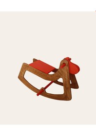 Resim Orange Sallanan Oyuncak At, Sallanan Ahşap El Yapımı At 