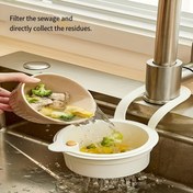 Resim 1'li Paket Lavabo Süzgeç Rafı - Kolay Temizlenebilir Çıkarılabilir Tasarımlı Dayanıklı Lavabo Filtresi, Mutfak ve Banyo Lavabolarına Uygun - Yiyecek Artıklarını Tutuyor, Tıkanmayı Önler - Bulaşık Makinesine Uygun, Pratik Mutfak Aleti, Fonksiyonel Tasarım, Kaliteli Plastik, Apartman Yaşamı İçin 