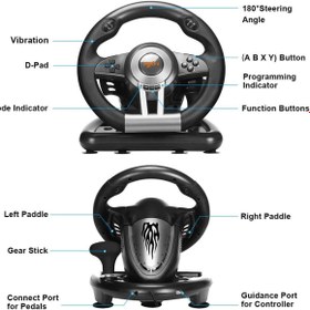 Resim Pxn V3 Pro Titreşim Oyun Ps4 Için Direksiyon Denetleyici 