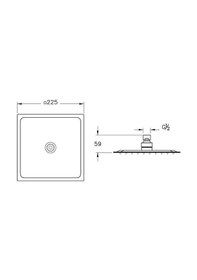 Resim Artema Bliss Square 1f Duş Başlığı, 23 Cm, A45792 