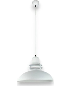 Resim Fener Beyaz Renk Özel Tasarım Modern Salon - Mutfak - Cafe Tekli Sarkıt Avize Ampulsüz Beyaz 