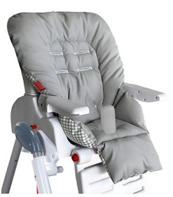 Resim Holmer Leke Tutmaz Organik Max-M Gri Mama Sandalyesi Minderi Ve Kılıfı 