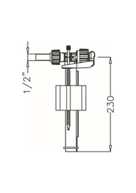 Resim Japar Gömme Rezervuar Doldurma Flotör 1/2 Diğer 