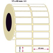 Resim İşimiz Etiket 17X45MM Ikili Kuşe Etiket | 6 Rulo | 4000 Sarım | 