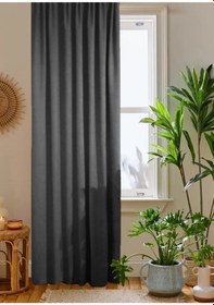 Resim Home Color Home Antrasit Gri Petek Kadife Dokulu Fon Perde Düz Dikişli Ekstrafor Büzgü 1.sınıf Kalite Diğer 