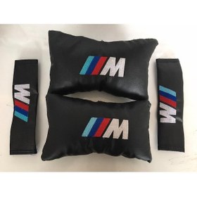 Resim M Nakışlı Deri 1 Çift Boyun Yastık Ve 1 Çift Kemer Pedi 