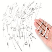 Resim 20 adet/set Yeni DIY Alaşım Takı Aksesuarları Kılıç Kolye Uçları Kılıç Aksesuarları Takı Malzemeleri 