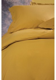 Resim Yataş Bedding Plain Çift Kişilik Ranforce Yıkamalı Nevresim Takımı - Safran 