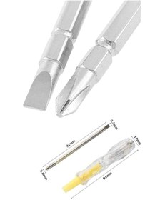 Resim TeknoKesgin Kontrol Kalemi Çift Başlıklı Şeffaf Elektrik Testi Değişken Uçlu 