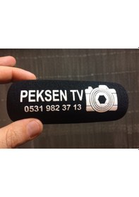 Resim Ince. Uzun Mikrofon Süngerine Logo Baskı 