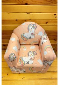 Resim Unicorn Desenli Pudra Pembesi Çocuk Koltuğu 
