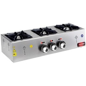 Resim Karacasan Endüstriyel Doğalgazlı Üçlü 3 Gözlü Mini Set Üstü Ocak 