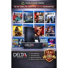 Resim Sony Playstation 4 Ps4 1 Tb Fat Kasa | 2 Adet V2 Kol | 13 Oyun Yüklü | Yenilenmiş | 12 Ay Delta Garantili 