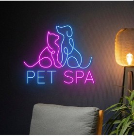 Resim Pet Spa Neon Led Renkli 