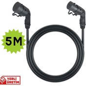 Resim viego 32A 22kW Trifaze Tip 2 Fiş–Priz Şarj Seti (5 mt kablolu) 