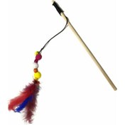 Resim Petitoys Tüylü Ponponlu Zilli Kedi Oltası 