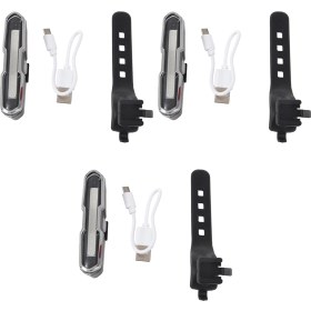 Resim 3x Bisiklet Kuyruk Işığı Ultra Bisiklet Işığı USB Şarj Edilebilir LED Bisiklet Arka Işık 5 Işık Modu Farlar (Yurt Dışından) 