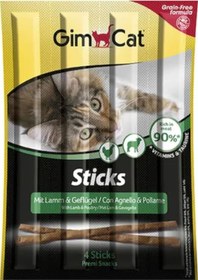Resim Gimcat Tahılsız Kuzu Etli ve Tavuklu Sticks Kedi Ödül Çubukları 2'li 4 x 5 G 