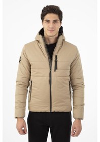 Resim Maraton Sportswear Regular Erkek Kapşonlu Uzun Kol Basic Açık Vizon Mont 21264-açık Vizon Açık Vizon 