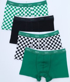 Resim Toontoy Erkek Çocuk Pamuklu Lastikli Boxer - 4'lü Paket 