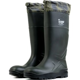 Resim O4 Korumasız Kamuflaj Boğazlı Yeşil Poliüretan Çizme - Techno Boots 
