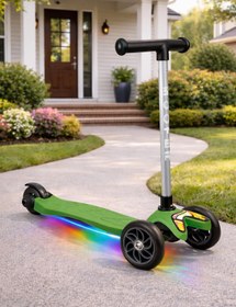 Resim Tois ColorWase Led Işıklı 4 Kademe Ayarlanabilir 3 Tekerlekli Scooter - Yeşil - Yeşil / Standart 