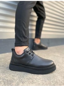 Resim Jyx03 Luxor Bağcıklı Cilt Erkek Günlük Spor Klasik Ayakkabı Cst - Siyah Siyah 