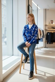 Resim Minimoda Kids Harf Desenli Kız Hırka 