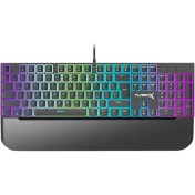 Resim Turbox TR-MK10PD Rgb Pudding Tuşlu Bilek Destekli Blue Switch Siyah Oyuncu Mekanik Klavye 