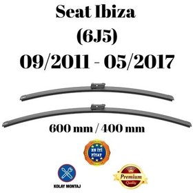 Resim Seat Ibiza 6j5 2011 2012 2013 2014 2015 2016 2017 Uyumlu Ön Cam Silecek Süpürgesi Takımı 600/400mm Silbak Sb2416c 