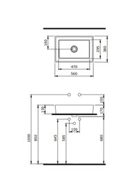 Resim Bocchi Vessel Lavabo Çanak 56 CM Parlak Mandalina Sarısı 1172-021 