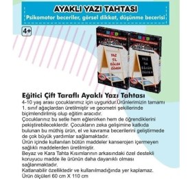 Resim Zenvia Yazı Tahtası Çift Taraflı Ayaklı Mıknatıslı Yazı Tahtası Seti 110 x 60 