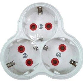 Resim Golyat Üçlü Piriz Papatya Yuvarlak Kablosuz 3 Priz Özellikli Anahtarsız Beyaz Renk 