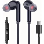 Resim Metrashop Tak Çalıştır Type-C Kulakiçi Kablolu Kulaklık Mikrofonlu Iphone 15 Pro Max S24 Ultra Uygun Kulaklık (Siyah) 