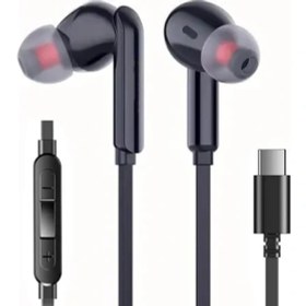 Resim Metrashop Tak Çalıştır Type-C Kulakiçi Kablolu Kulaklık Mikrofonlu Iphone 15 Pro Max S24 Ultra Uygun Kulaklık (Siyah) 