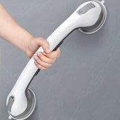 Resim Kolay Kurulum 43.18 cm vantuzlu banyo tutma çubuğu - Kaymaz güvenlik kolu, delme işlemi olmadan kurulum, düşmelere karşı koruma, duş, bathtub ve tuvaletler için 