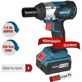 Resim Proter Pst460ws Kömürsüz Darbeli Şarjlı Somun Sökme 