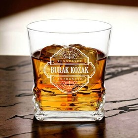 Resim Kişiye Özel Authentic İsimli Elegan Viski Bardağı 