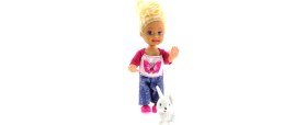 Resim MCM Group Cute Girl Tavşan Figürlü Sarışın Mini Bebek 