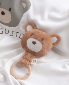 Resim Ahşap Saplı Diş Kaşıyıcı ve Kahve Çıngırak Ayıcık - Kahve / One Size 