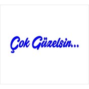 Resim SEÇ Çok Güzelsin Sticker Makyaj Aynası Sticker (8cmX2cm) 