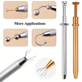 Resim 4 Pençeli Top Boncuk Tutucu, Alma Aracı, Reçine Pençeli Cımbız Yakalayıcı Kavrayıcılar 4 saç tokası ile, Delme Takı Yapımı Kavrama Araçları 