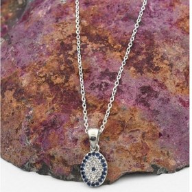 Resim Nazar Boncuğu Kolye - Nazar Boncuklu - Göz Kolye 925 Ayar Gümüş 901276 