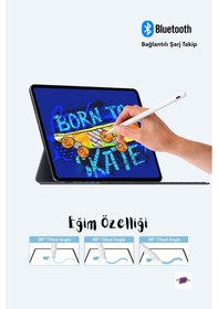 Resim İpad 11.nesil İle Uyumlu Avuç Içi Reddetmeli Dokunmatik Fuchsia Özel Çizim Ve Yazı Kalemi 